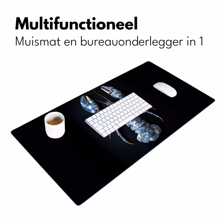 Bureau onderlegger - Kreeft - Delftsblauw - Schild - Stoer — 6