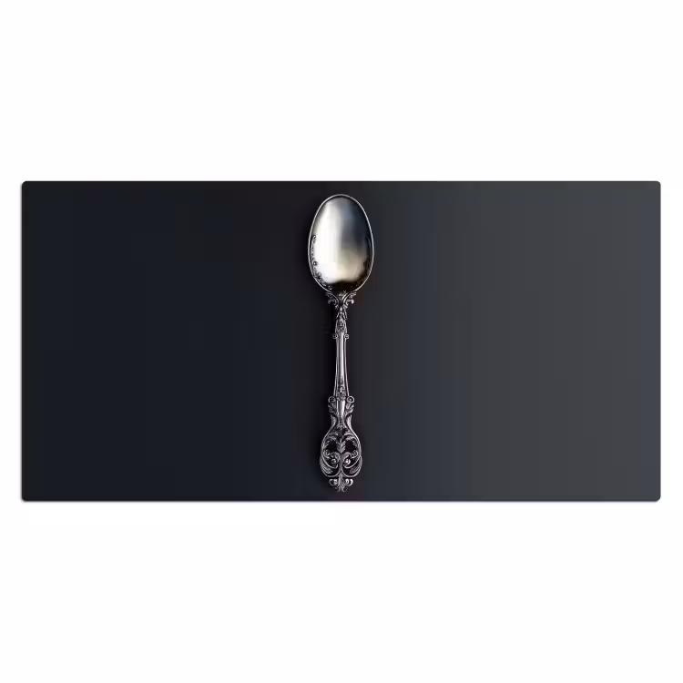 Bureau onderlegger - Lepel - Zilver - Metaal — 1