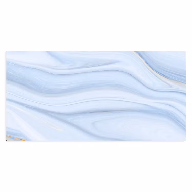 Bureau onderlegger - Marmer - Golf - Blauw - Patronen - Marmerlook - Pastel — 1