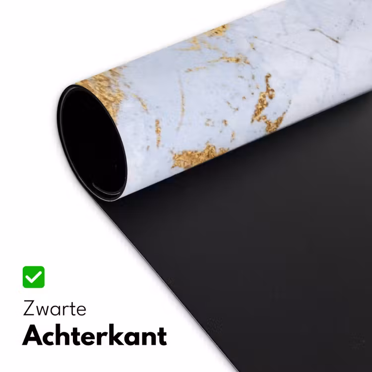 Bureau onderlegger - Marmer - Goud - Wit - Luxe - Marmerlook - Glitter — 4