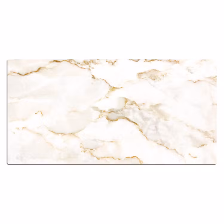 Bureau onderlegger - Marmer - Kalk - Goud - Luxe - Marmerlook - Wit — 1