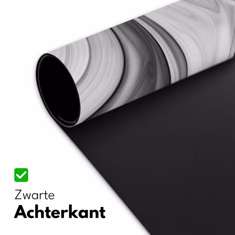 Bureau onderlegger - Marmer - Patronen - Grijs - Marmerlook - Zwart — 4