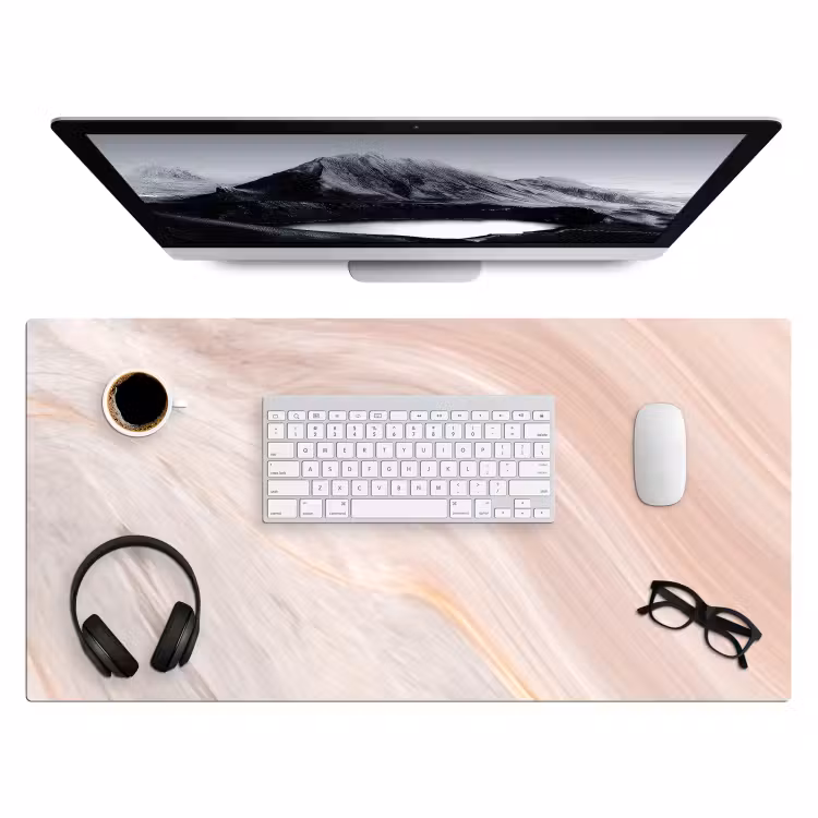 Bureau onderlegger - Marmer - Patroon - Pastel - Abstract - Marmerlook - Luxe — 3