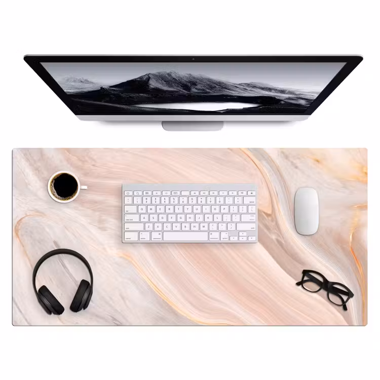 Bureau onderlegger - Marmer - Patroon - Pastel - Abstract - Marmerlook - Luxe — 3