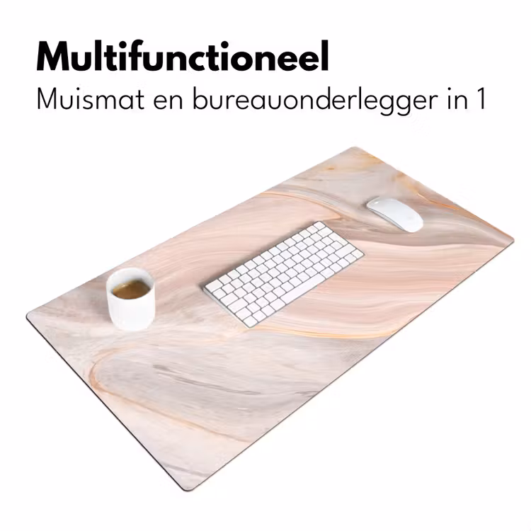 Bureau onderlegger - Marmer - Patroon - Pastel - Abstract - Marmerlook - Luxe — 6