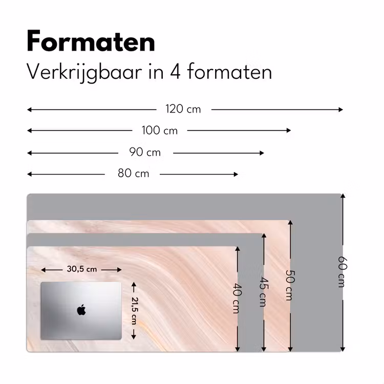 Bureau onderlegger - Marmer - Patroon - Pastel - Abstract - Marmerlook - Luxe — 7