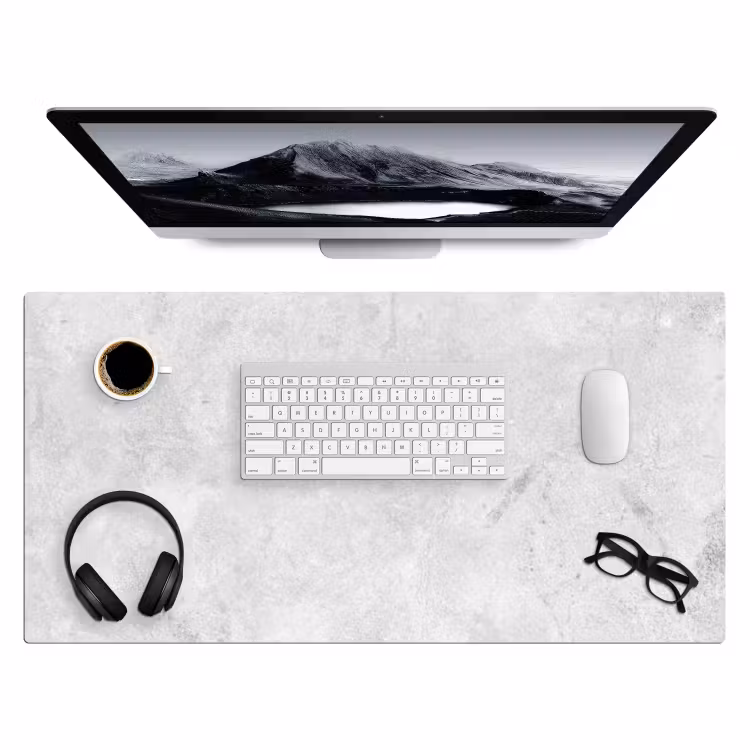 Bureau onderlegger - Marmer - Textuur - Grijs - Marmerlook — 3