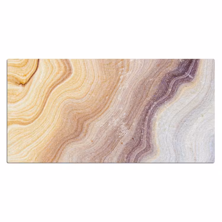 Bureau onderlegger - Marmer - Textuur - Zandsteen - Goud - Marmerlook — 1