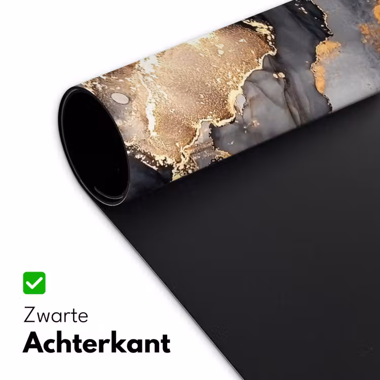 Bureau onderlegger - Marmer - Zwart - Wit - Goud - Luxe - Abstract — 4