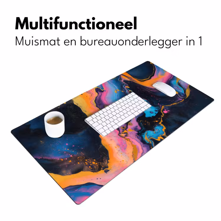 Bureau onderlegger - Modern - Marmer - Oranje — 6