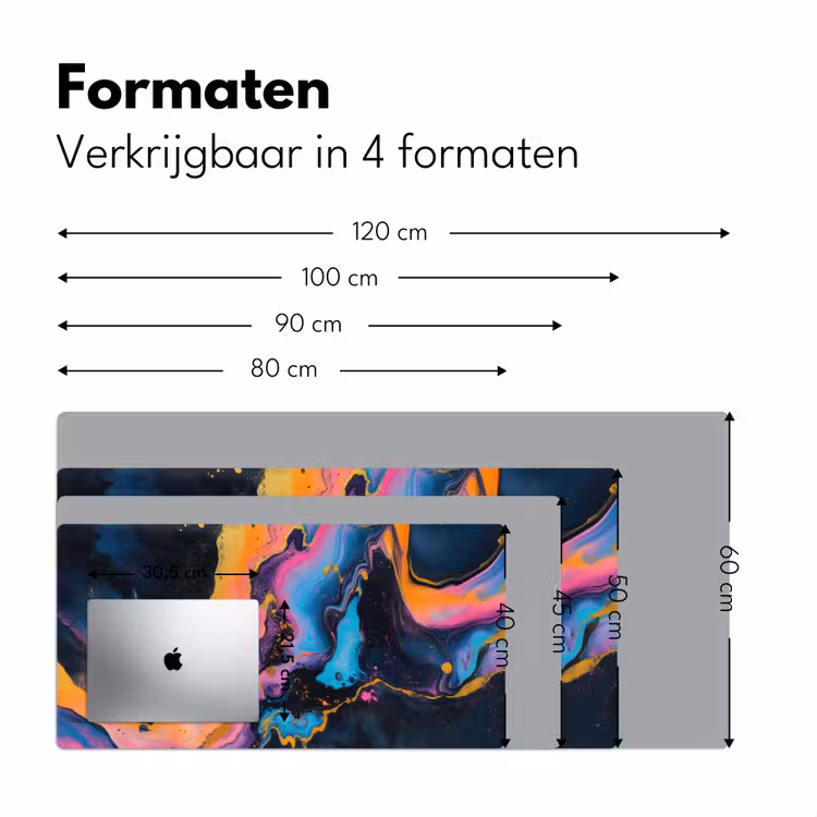 Bureau onderlegger - Modern - Marmer - Oranje — 7