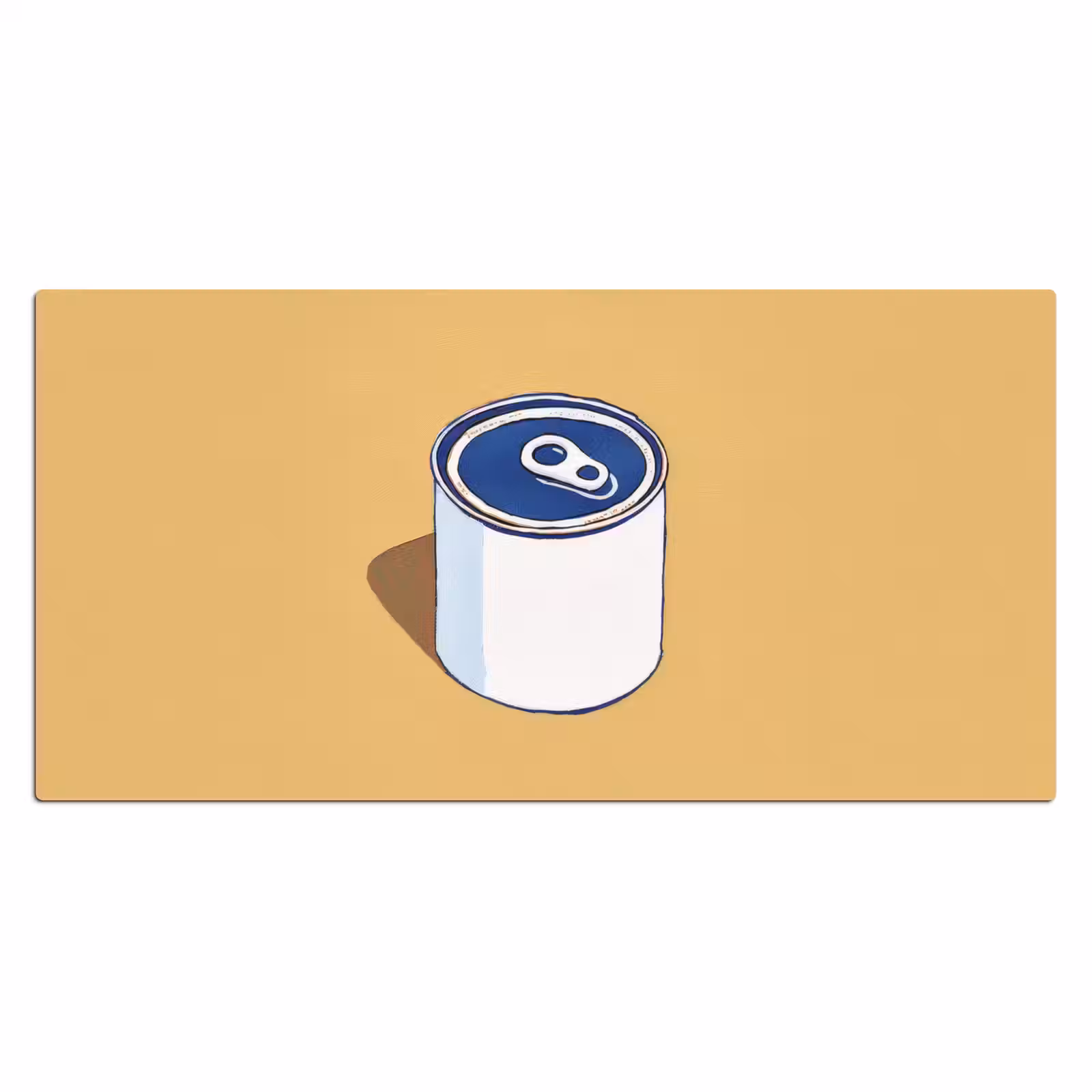 Bureau onderlegger - Blikje - Minimalistisch - Blauw - Illustratie — 1