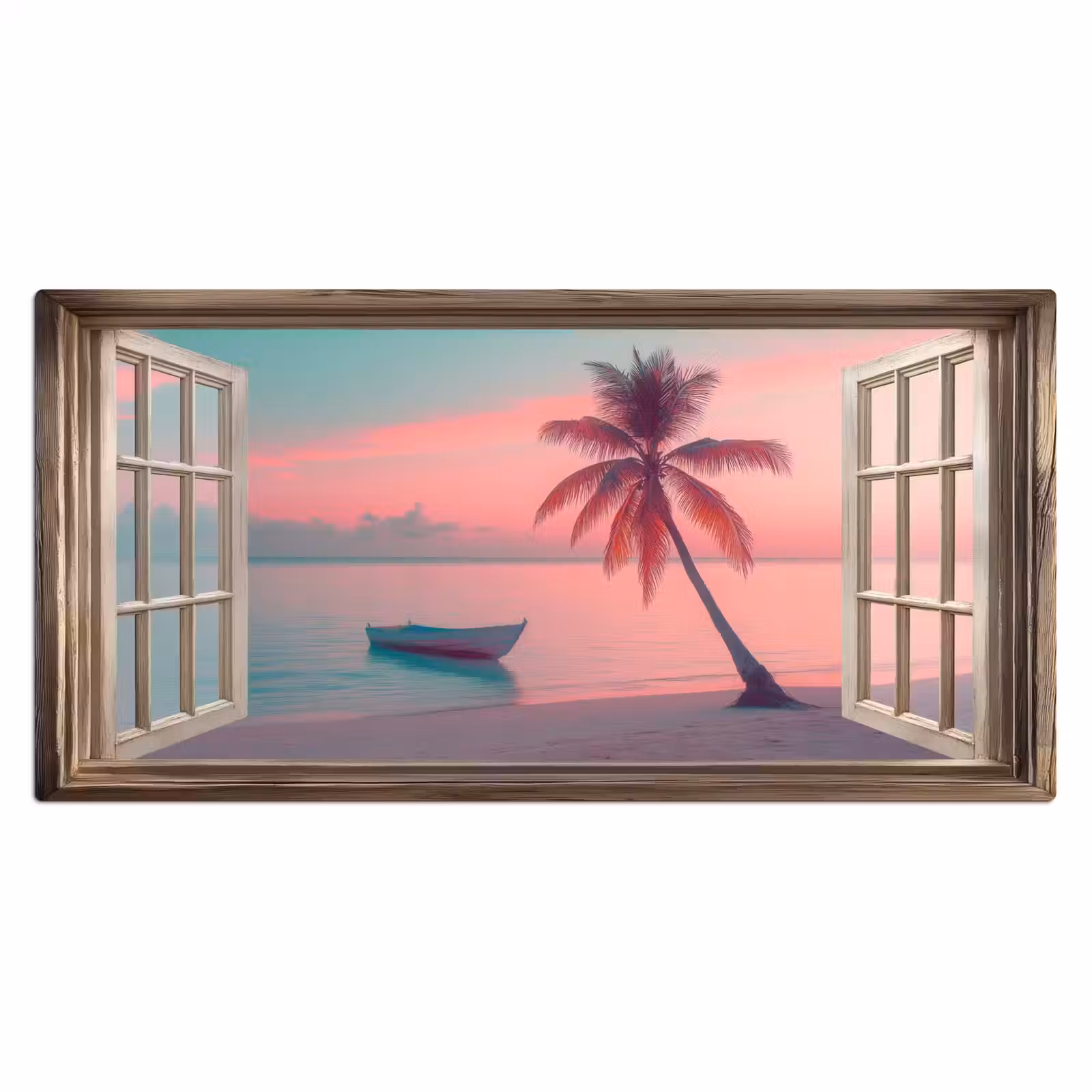 Bureau onderlegger - Doorkijk - Strand - Palmboom - Tropisch — 1
