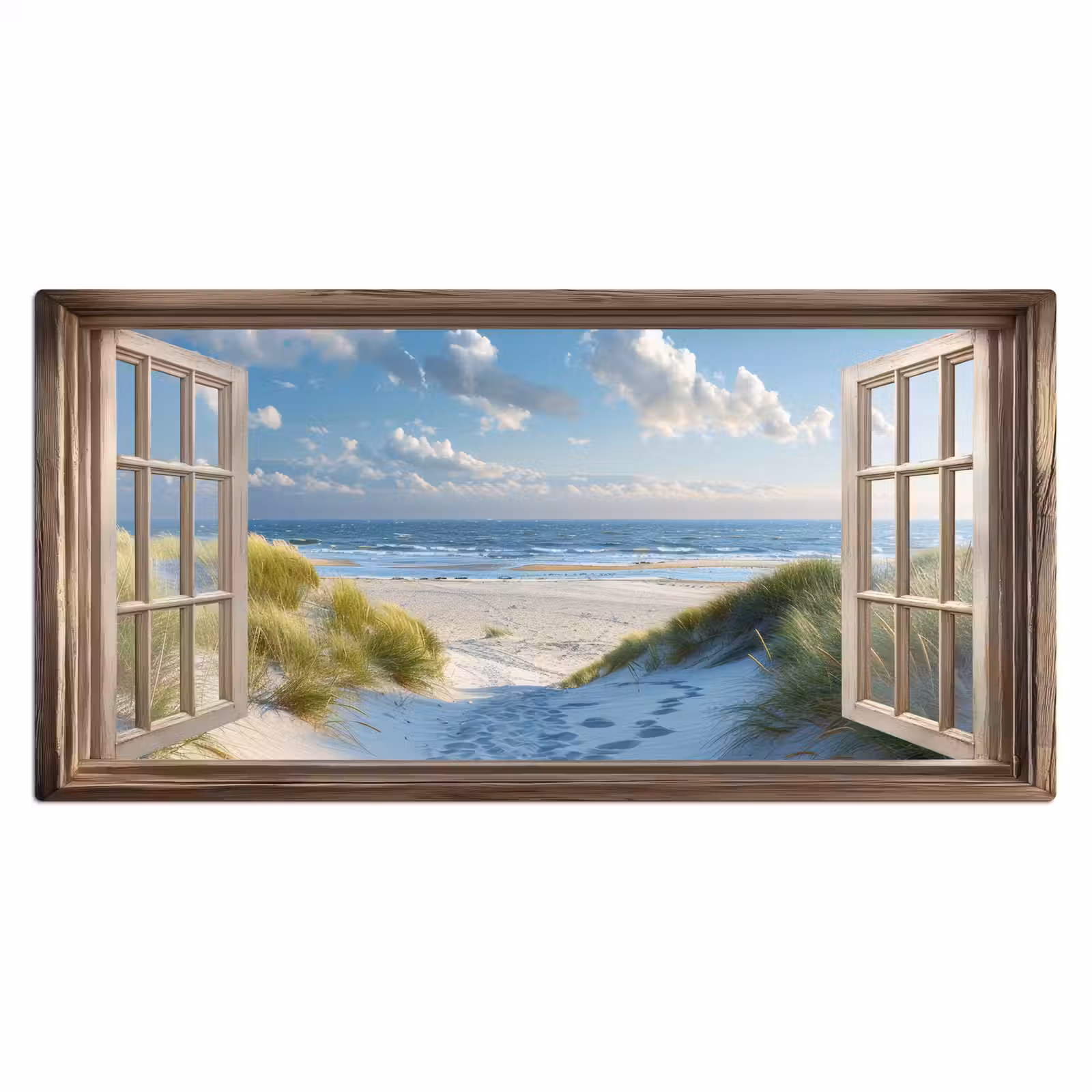 Bureau onderlegger - Doorkijk - Strand - Raam - Duinen - Zee — 1