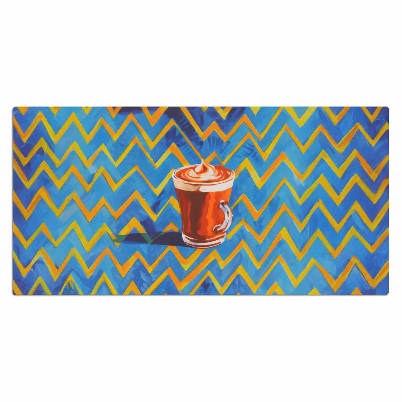Bureau onderlegger - Mok - Koffie - Zigzag - Slagroom — 1
