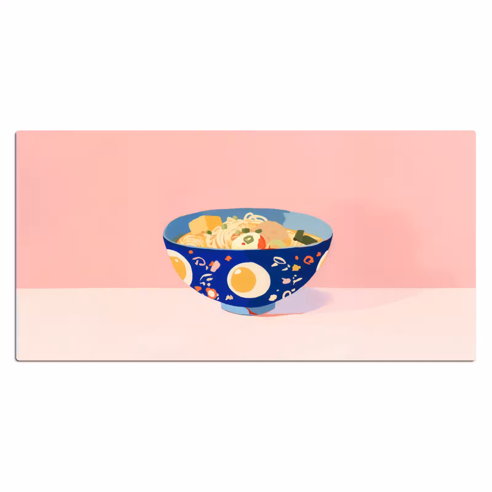 Bureau onderlegger - Noodles - Kom - Blauw - Illustratie — 1