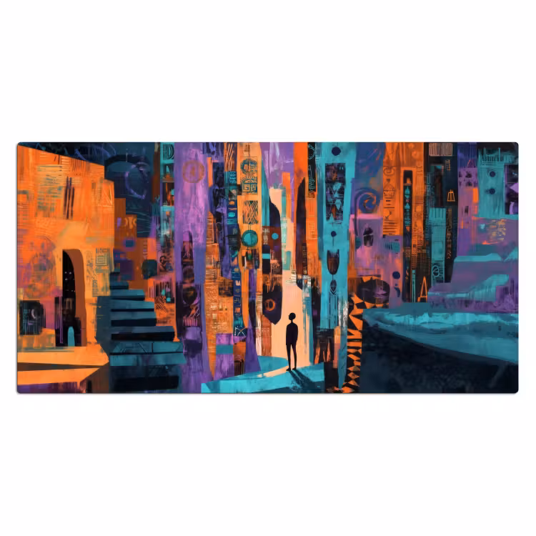 Bureau onderlegger - Abstract - Figuren - Kleurrijk — 1