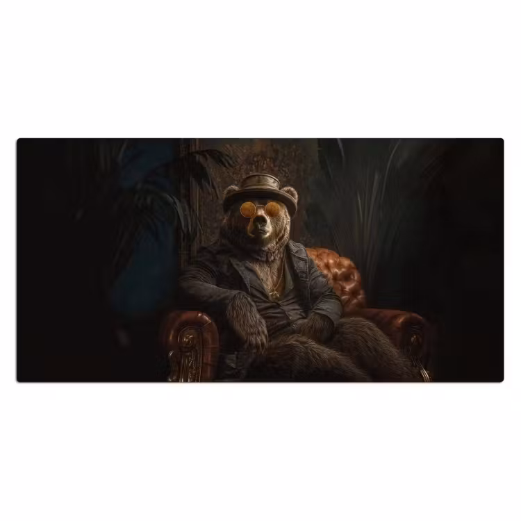 Bureau onderlegger - Beer - Bruin - Pak - Hoed — 1