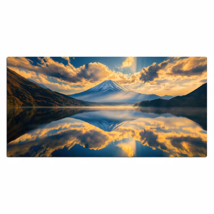 Bureau onderlegger - Berg - Rivier - Zonsondergang — 1