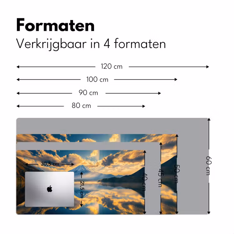 Bureau onderlegger - Berg - Rivier - Zonsondergang — 7