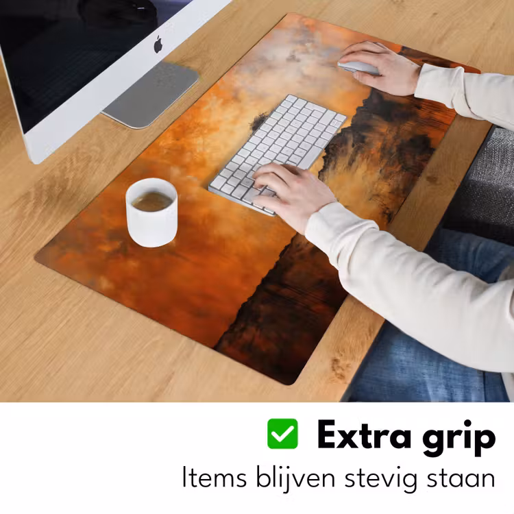 Bureau onderlegger - Boom - Landschap - Oranje — 5