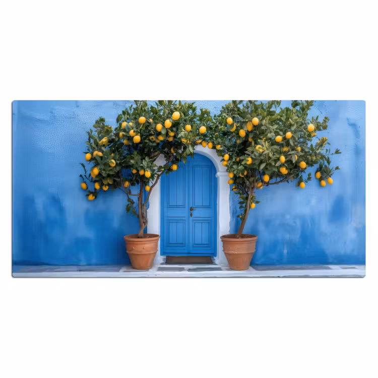 Bureau onderlegger - Citroenbomen - Geel - Deur - Potten — 1