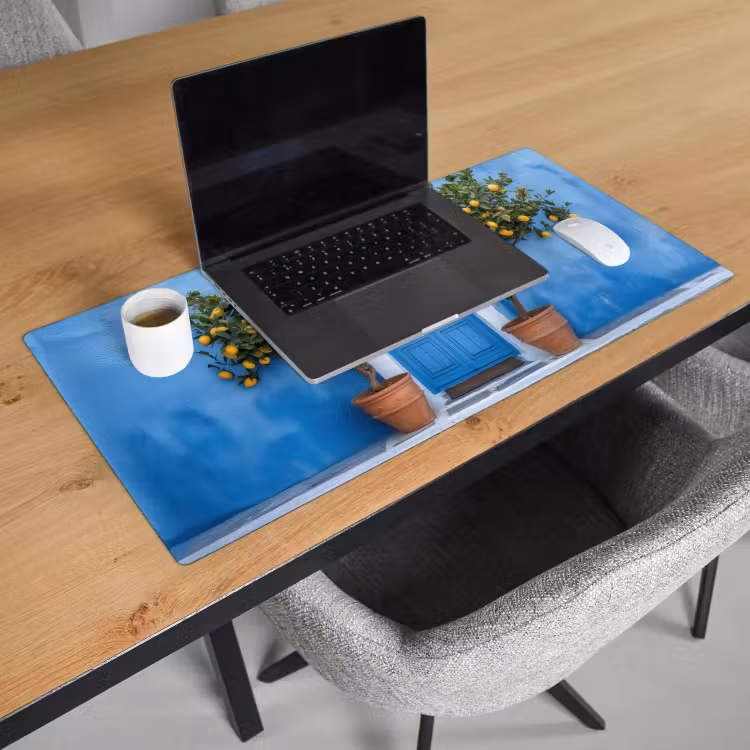 Bureau onderlegger - Citroenbomen - Geel - Deur - Potten — 2