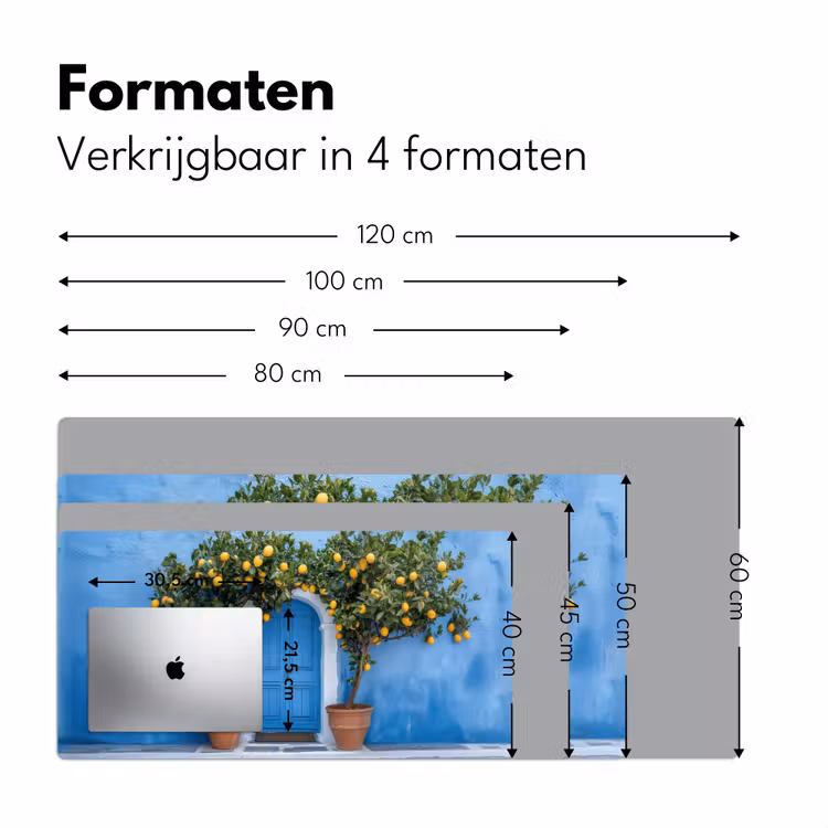 Bureau onderlegger - Citroenbomen - Geel - Deur - Potten — 7