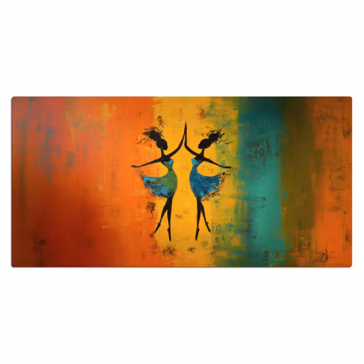Bureau onderlegger - Dansen - Vrouwen - Verfstructuur — 1