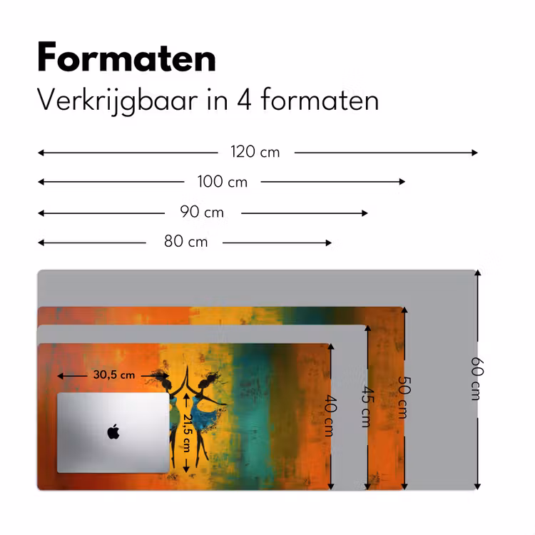 Bureau onderlegger - Dansen - Vrouwen - Verfstructuur — 7