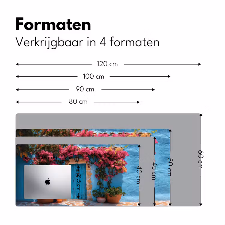Bureau onderlegger - Deur - Hout - Bloemen - Blauw — 7