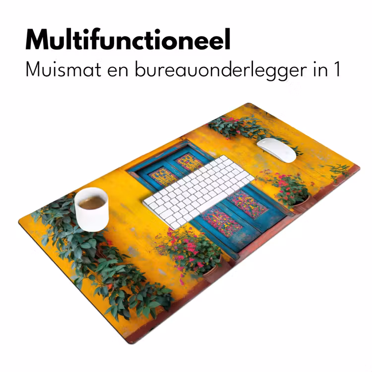 Bureau onderlegger - Deuren - Kleurrijk - Planten — 6