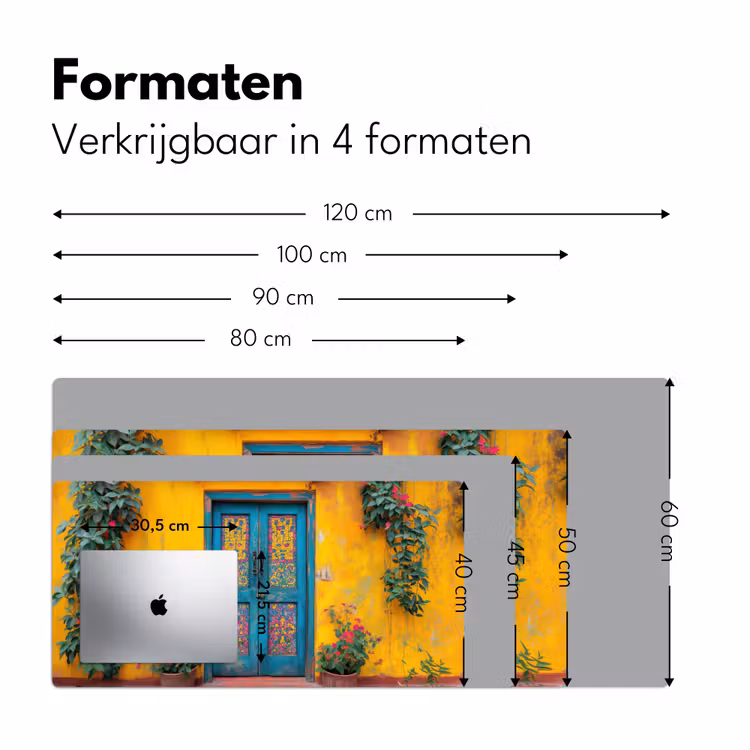 Bureau onderlegger - Deuren - Kleurrijk - Planten — 7