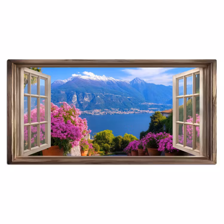 Bureau onderlegger - Doorkijk - Berg - Landschap - Uitzicht - Meer — 1