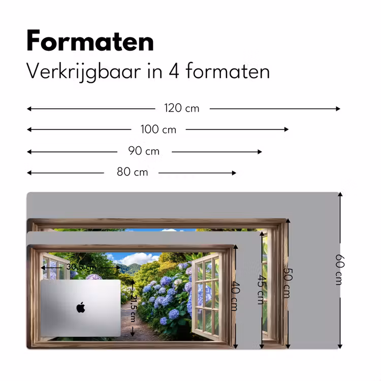 Bureau onderlegger - Doorkijk - Hortensia - Pad - Natuur — 7