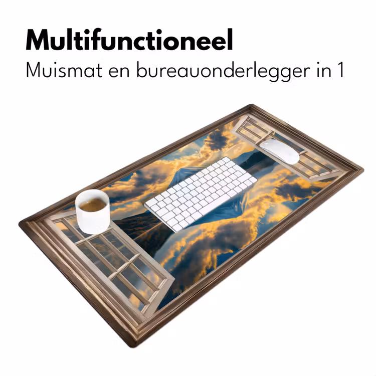 Bureau onderlegger - Doorkijk - Landschap - Bergen - Uitzicht - Raam — 6
