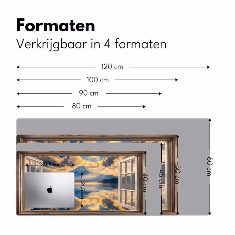 Bureau onderlegger - Doorkijk - Landschap - Bergen - Uitzicht - Raam — 7