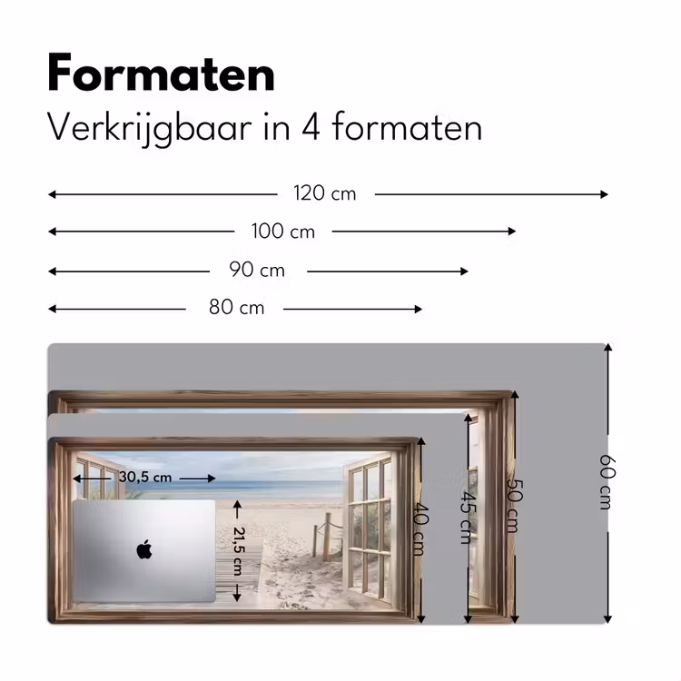 Bureau onderlegger - Doorkijk - Strand - Duinen - Pad - Landschap — 7