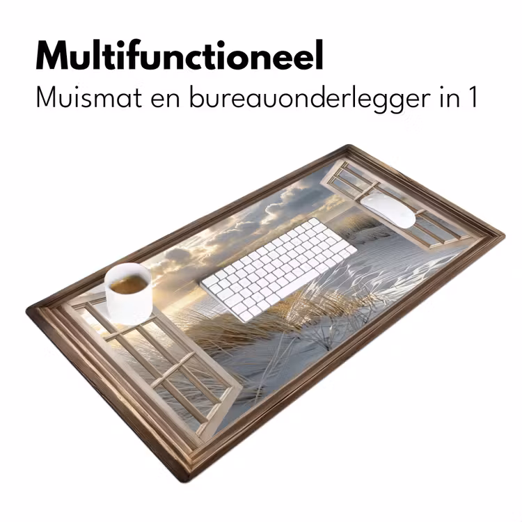Bureau onderlegger - Doorkijk - Strand - Duinen - Zee - Natuur — 6