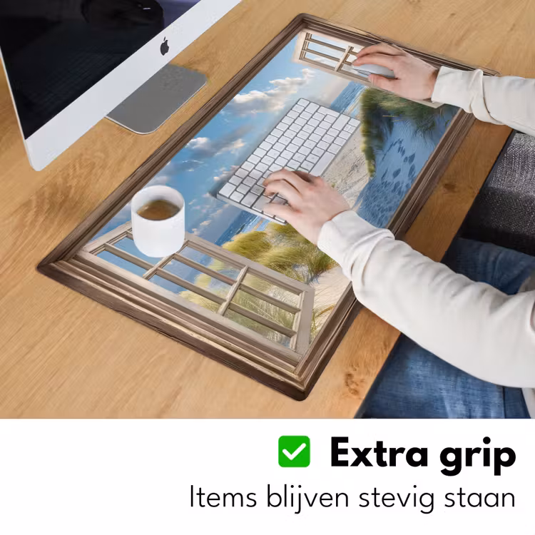 Bureau onderlegger - Doorkijk - Strand - Raam - Duinen - Zee — 5