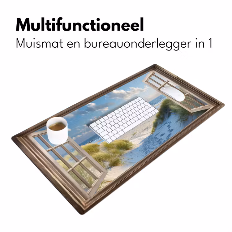 Bureau onderlegger - Doorkijk - Strand - Raam - Duinen - Zee — 6