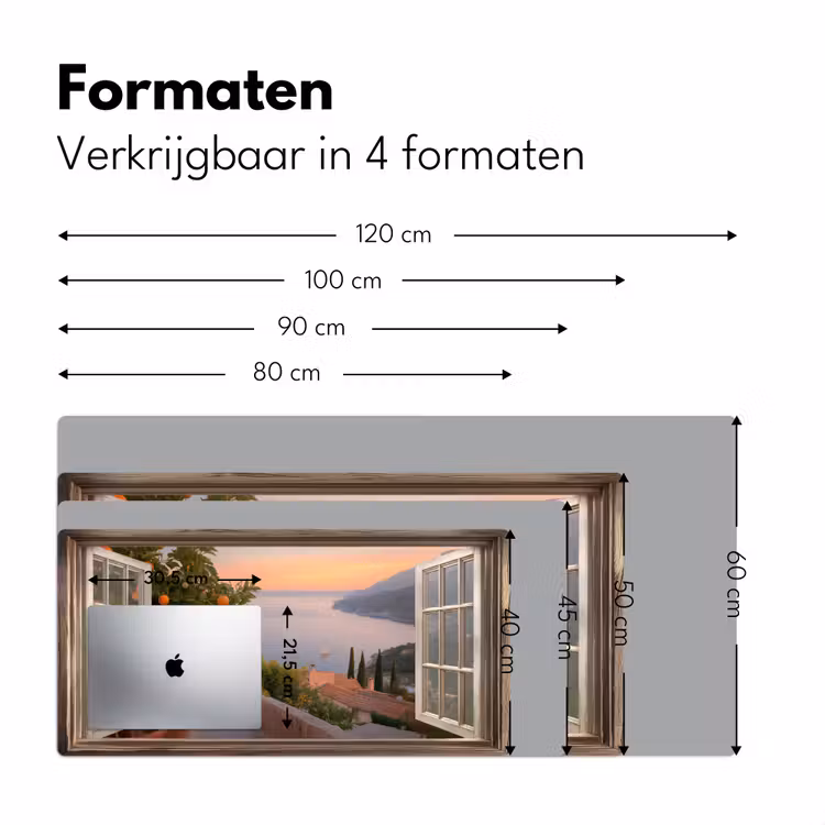 Bureau onderlegger - Doorkijk - Uitzicht - Meer - Landschap — 7