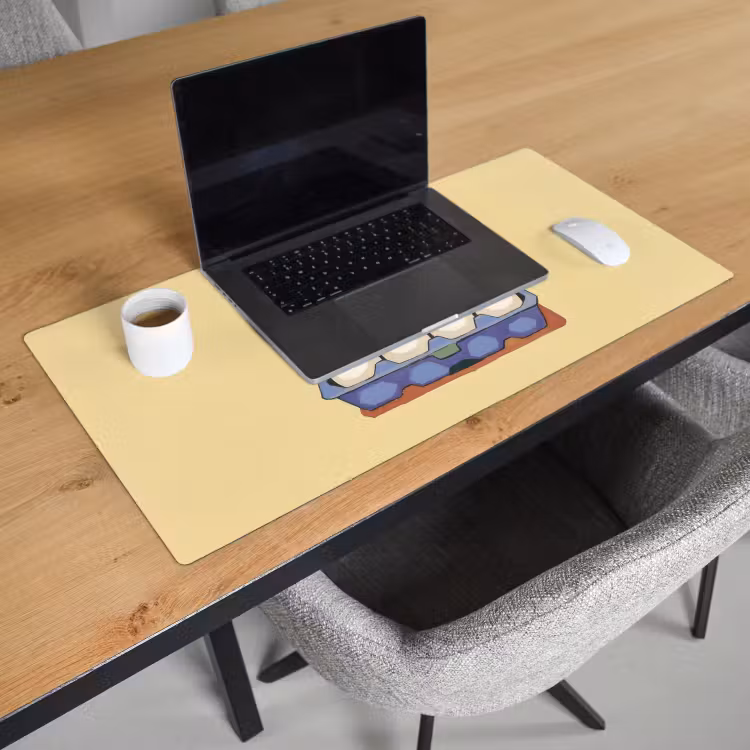 Bureau onderlegger - Eieren - Doos - Minimalistisch - Blauw — 2