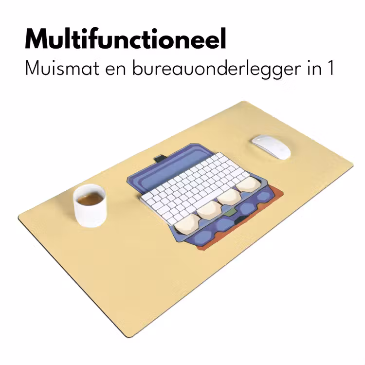 Bureau onderlegger - Eieren - Doos - Minimalistisch - Blauw — 6