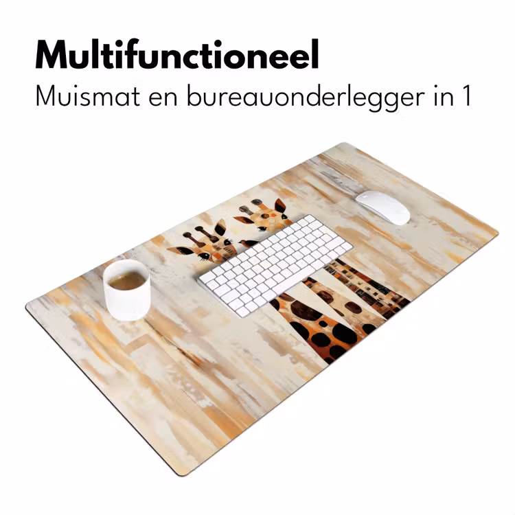 Bureau onderlegger - Giraffen - Cartoon - Crème — 6