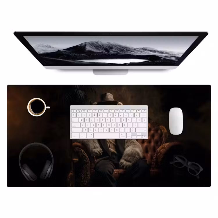Bureau onderlegger - Ijsbeer - Hoed - Bril - Stoel — 3