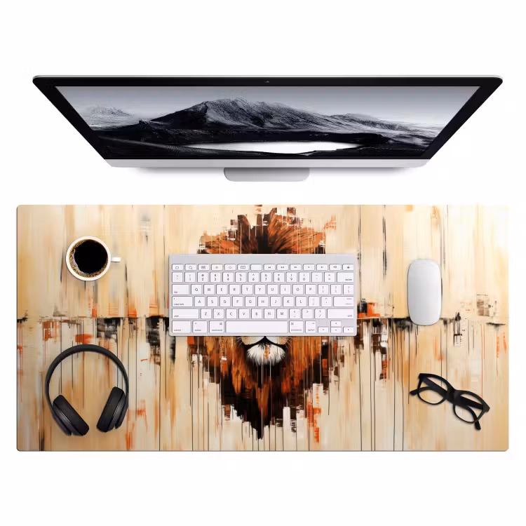 Bureau onderlegger - Leeuwenkop - Lijnen - Crème — 3