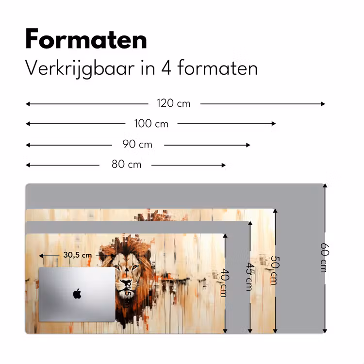 Bureau onderlegger - Leeuwenkop - Lijnen - Crème — 7