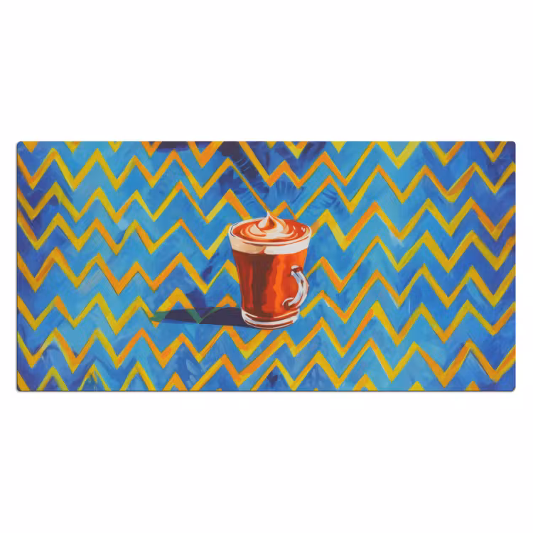 Bureau onderlegger - Mok - Koffie - Zigzag - Slagroom — 1