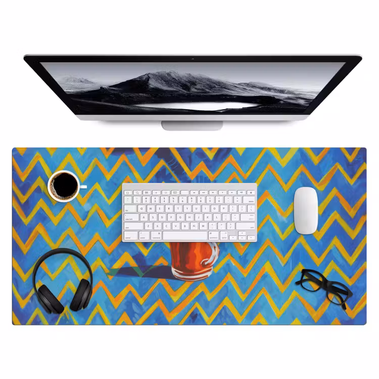 Bureau onderlegger - Mok - Koffie - Zigzag - Slagroom — 3